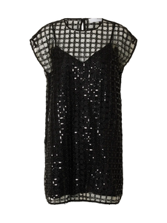 Laren Relaxed Sl Short Sequins Dress - Black
