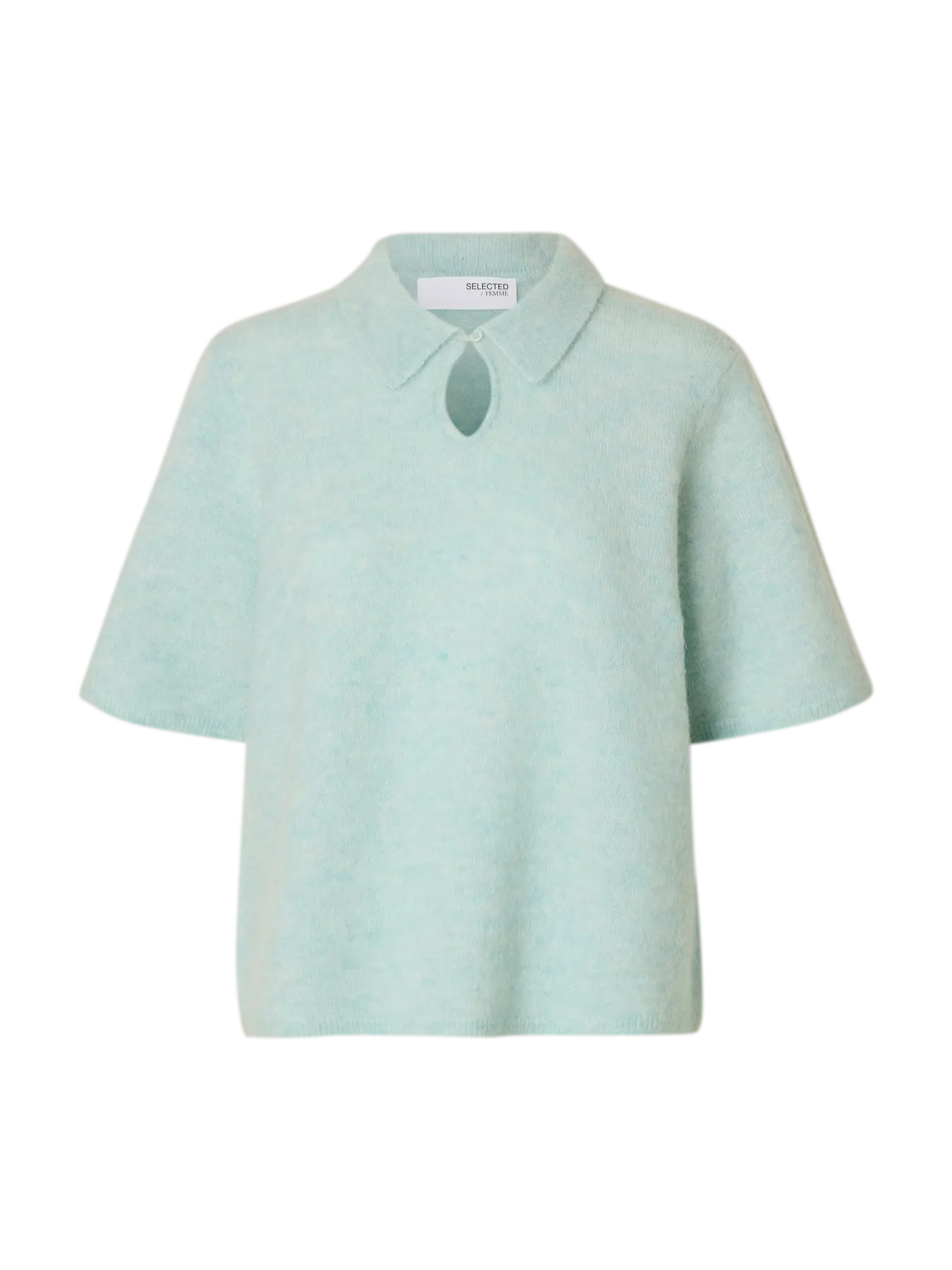 Sia Ras 2/4 Knit Key Hole Collar Neck - Blue Glow Melange