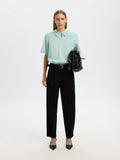 Sia Ras 2/4 Knit Key Hole Collar Neck - Blue Glow Melange