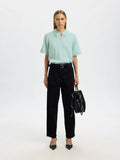 Sia Ras 2/4 Knit Key Hole Collar Neck - Blue Glow Melange