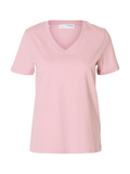 Essential Ss V-Neck Tee Noos - Bleached Mauve