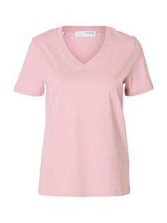 Essential Ss V-Neck Tee Noos - Bleached Mauve