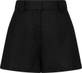 Zoe Linen Shorts - Svart