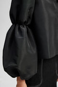 Zoey Double Pouf Sleeve Blouse - Svart