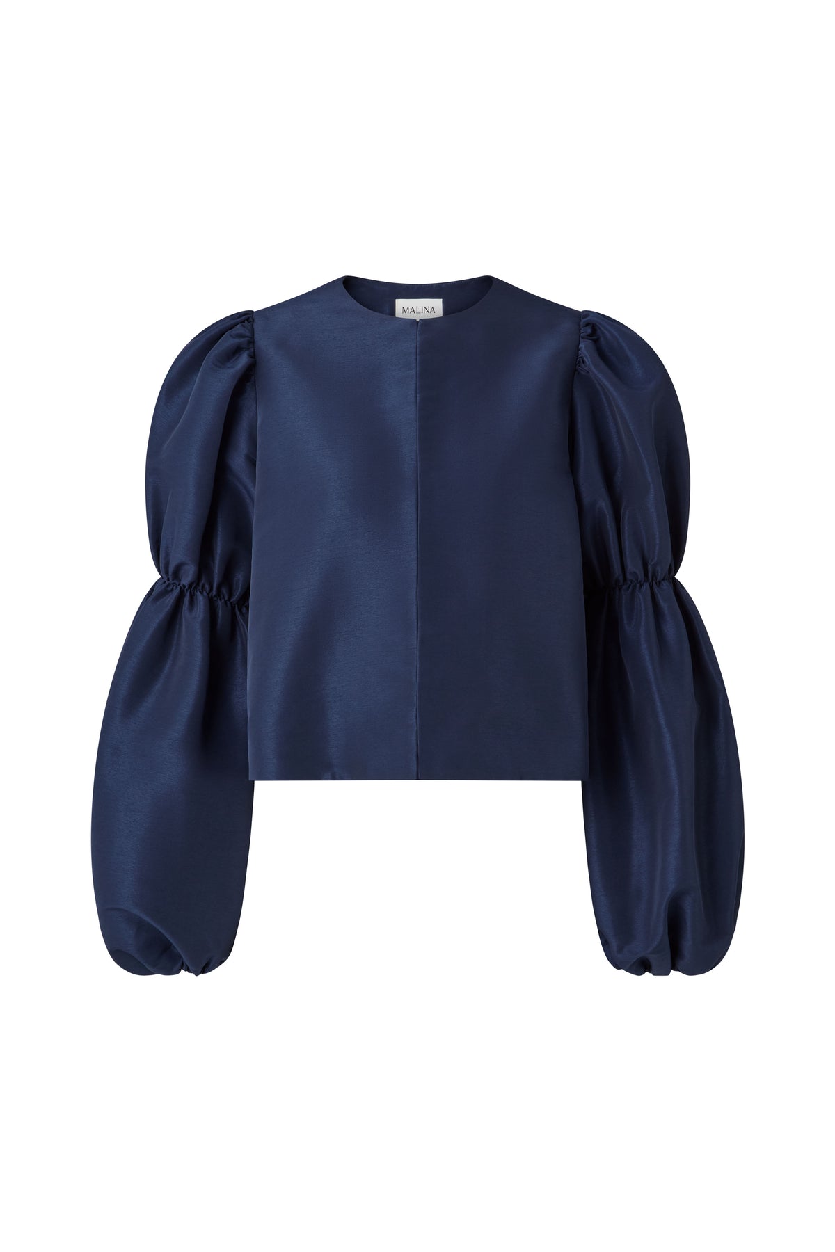 Zoey Double Pouf Sleeve Blouse - Mörkblå