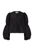 Zoey Double Pouf Sleeve Blouse - Svart