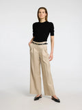 Ingrid 2/4 Knit O-Neck - Svart