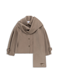 Dew Scarf Detailed Jacket - Stone