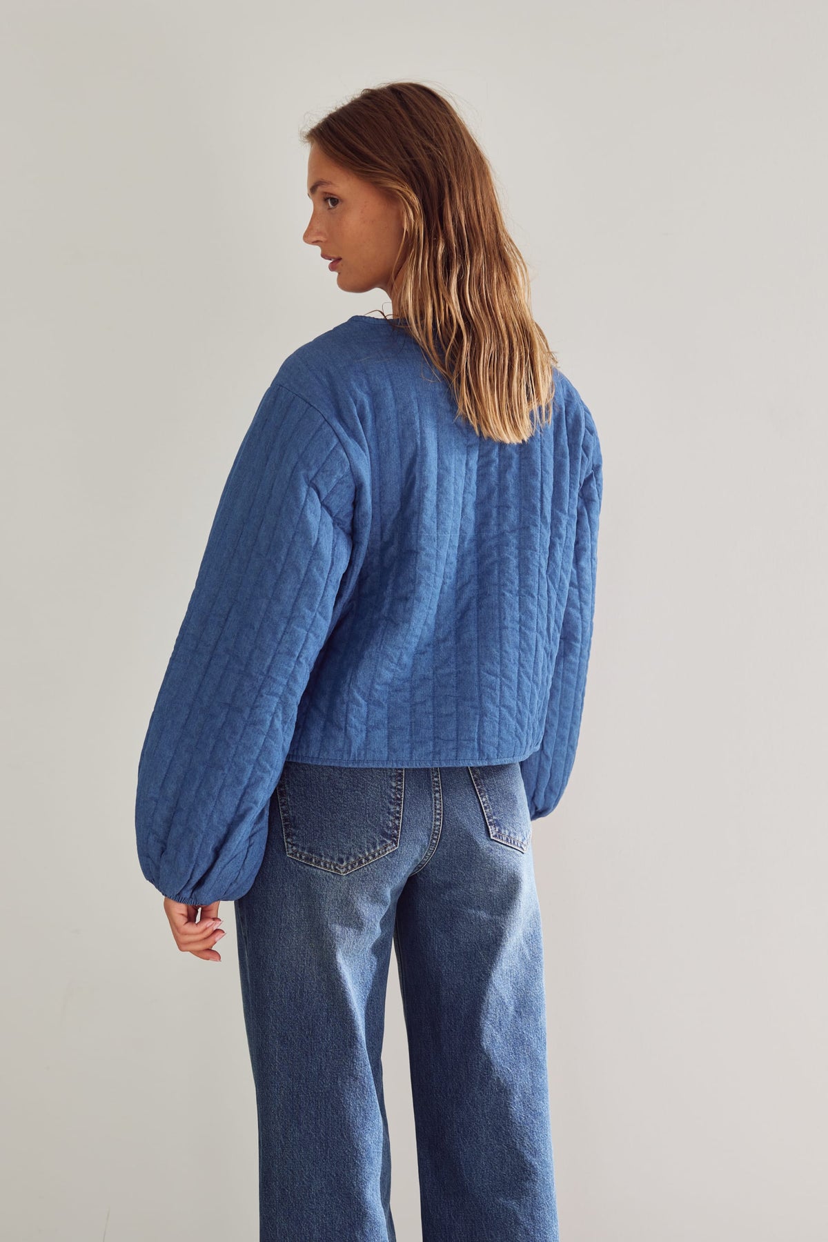 Lori Jacket - Calla Denim Print