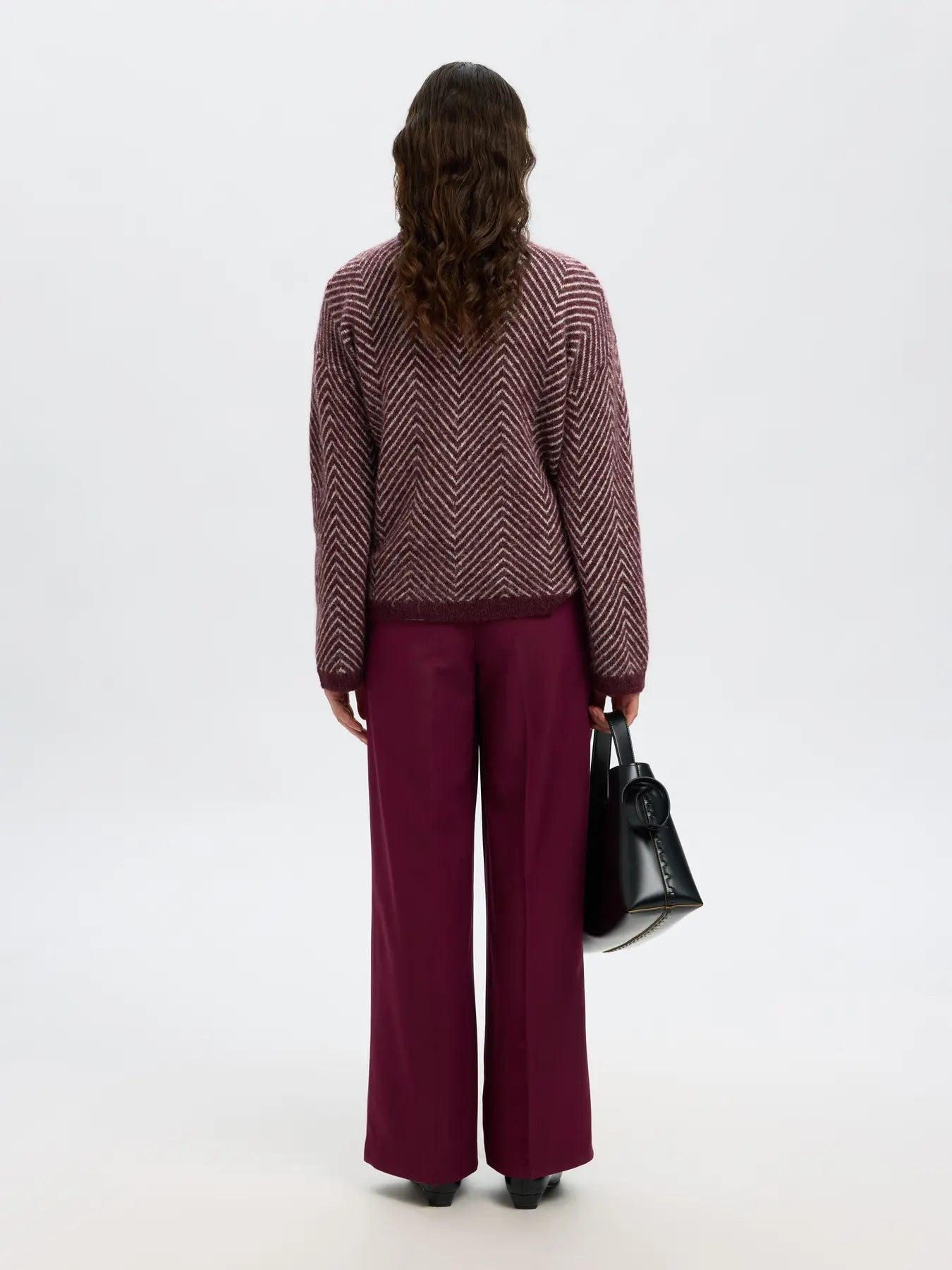 Lulu Ls Herringbone Knit High Neck - Fig