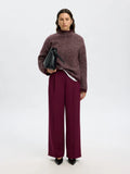Lulu Ls Herringbone Knit High Neck - Fig