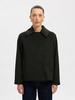 Alma Wool Blend Jacket - Deep Depths Melange
