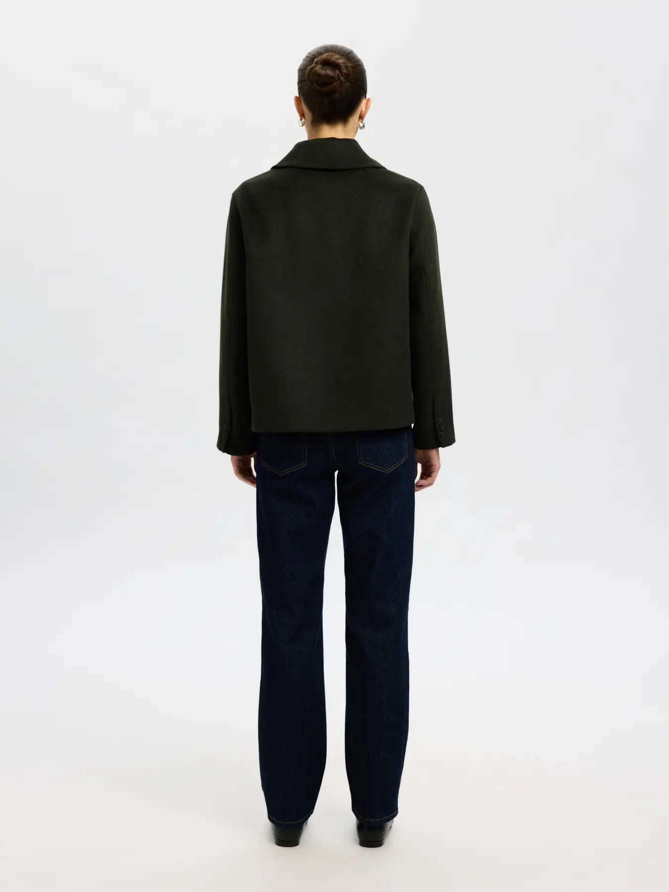 Alma Wool Blend Jacket - Deep Depths Melange