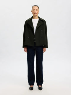 Alma Wool Blend Jacket - Deep Depths Melange