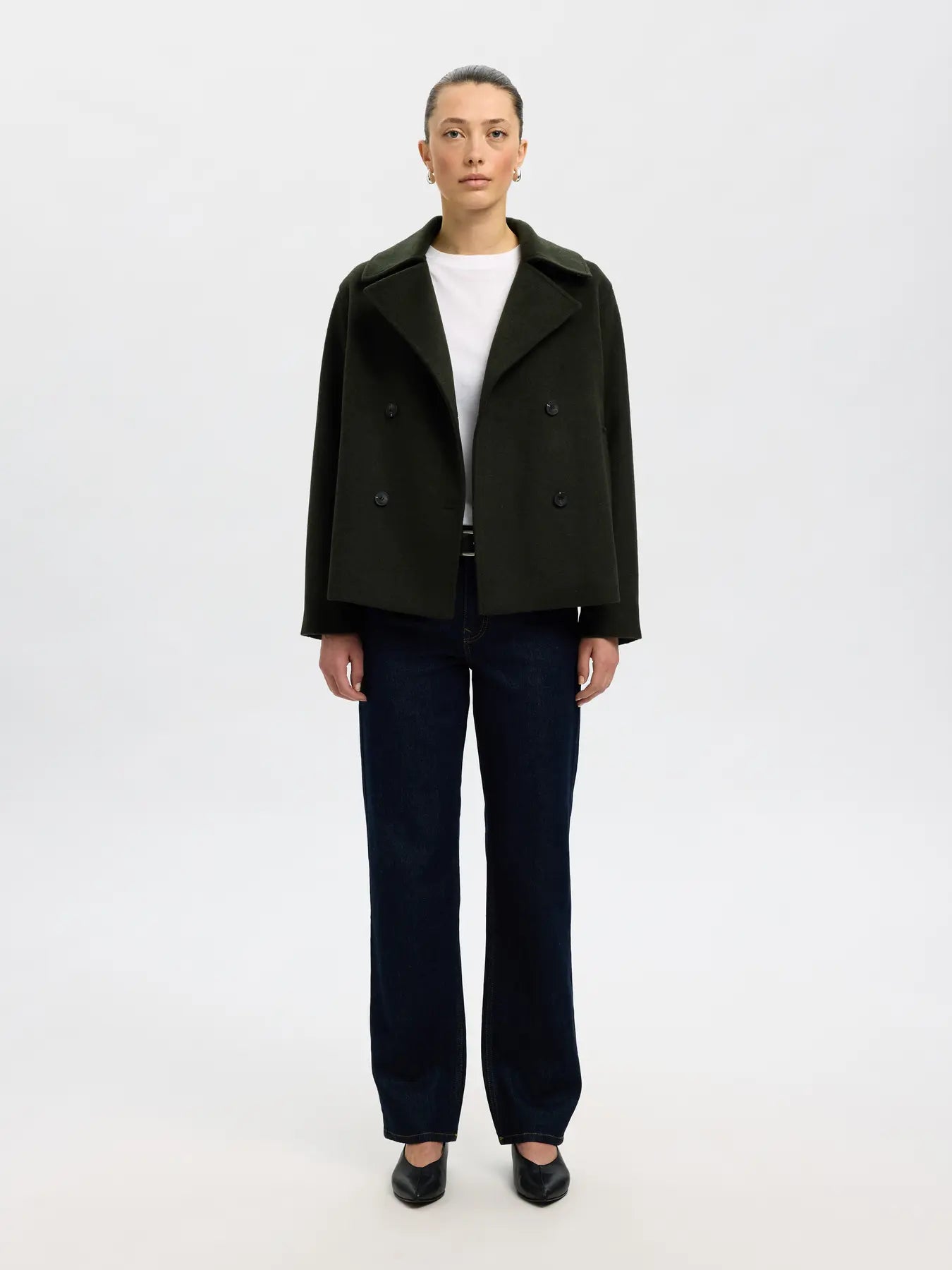 Alma Wool Blend Jacket - Deep Depths Melange