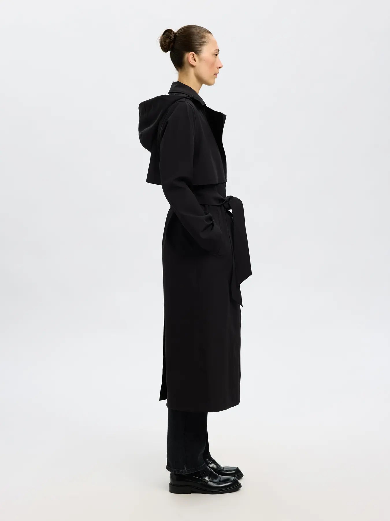 Aline Tech Trenchcoat - Black