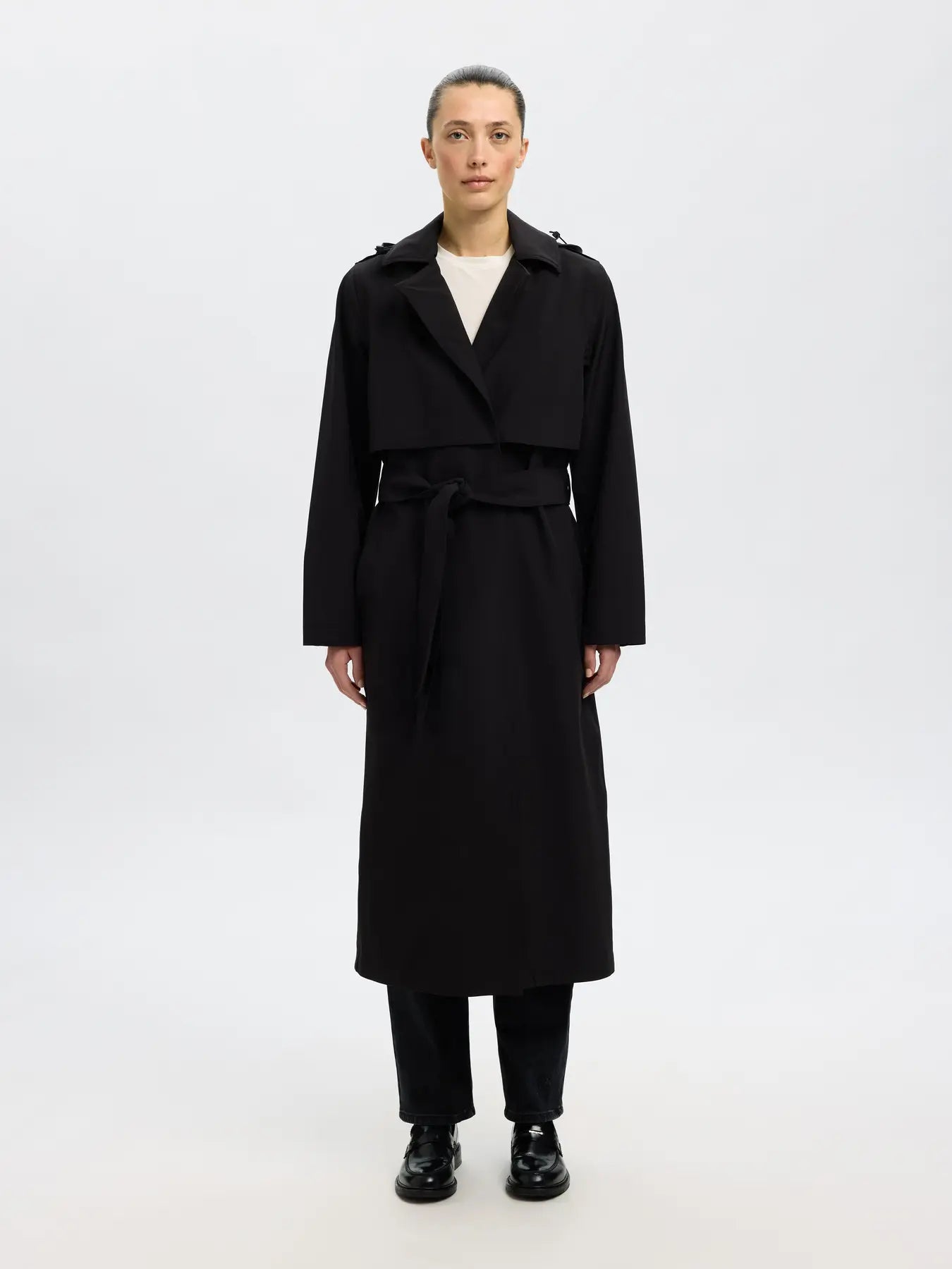 Aline Tech Trenchcoat - Black