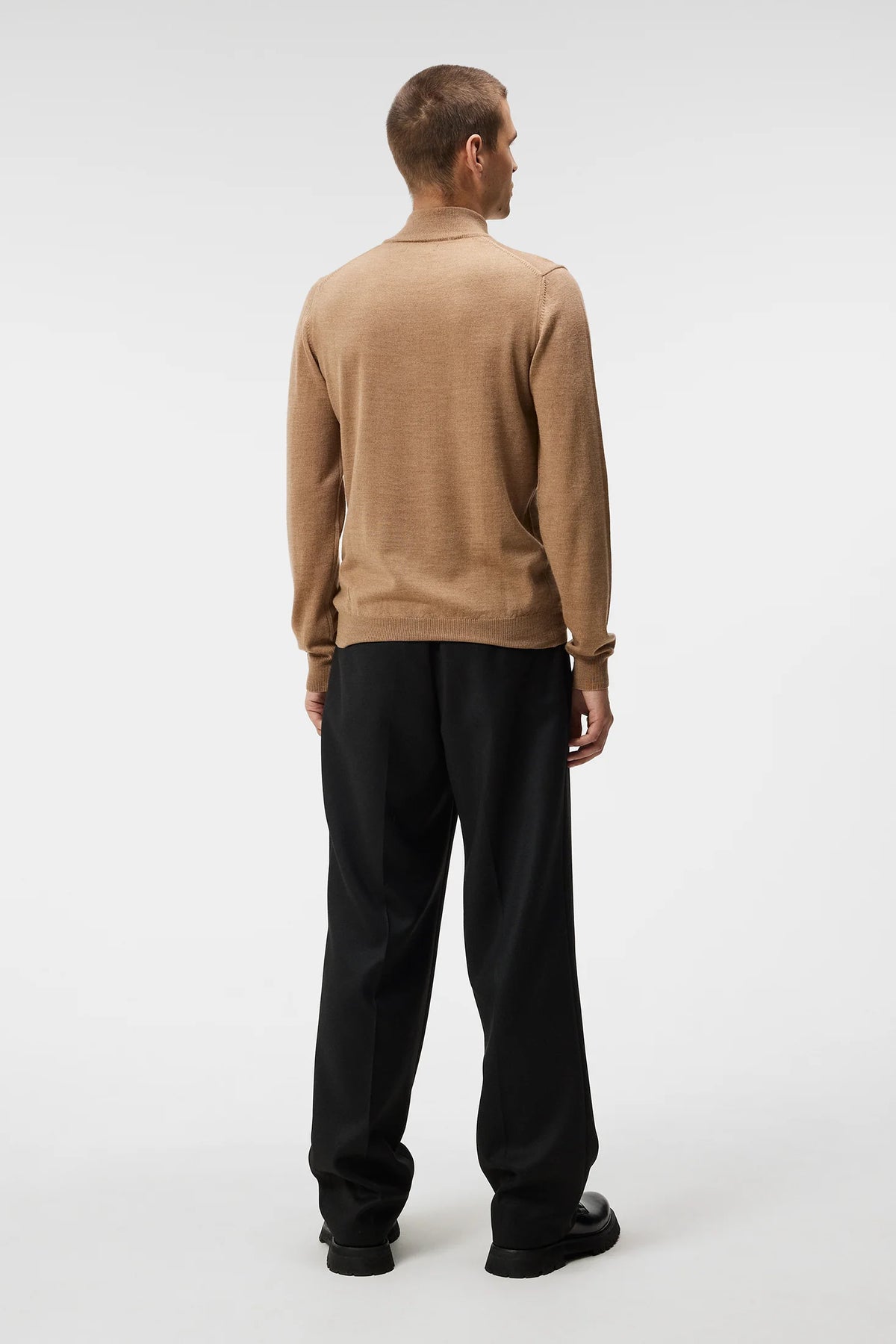 Kiyan Quarter Zip Sweater - Chipmunk Melange
