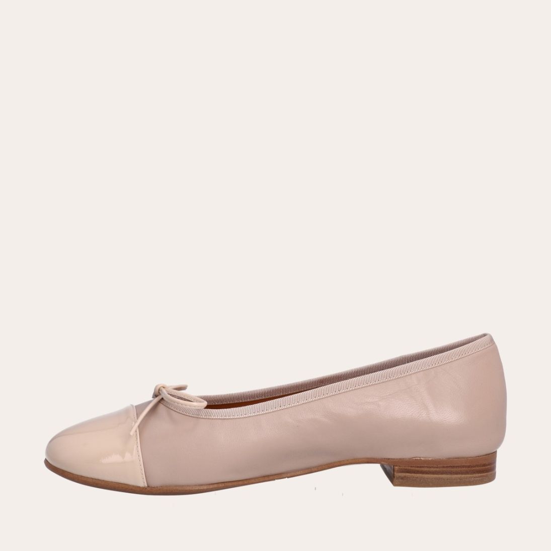 A6021 - Beige Patent/Beige Nappa