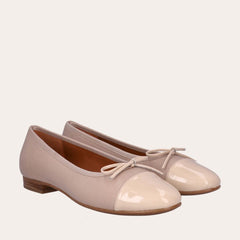 A6021 - Beige Patent/Beige Nappa