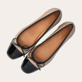 A6050 - Black Patent/Beige Nappa