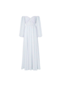 Selena Draped Chiffon Maxi Dress - Floral Mist Violet