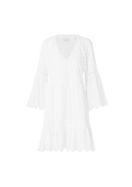 Khloe Tassel Mini Dress - White