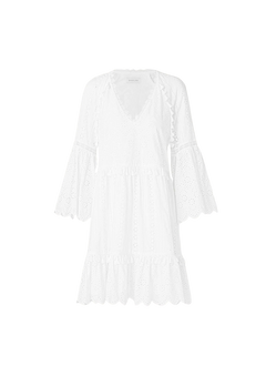 Khloe Tassel Mini Dress - White