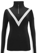 Voss Chevron Zip Up Dam - Svart