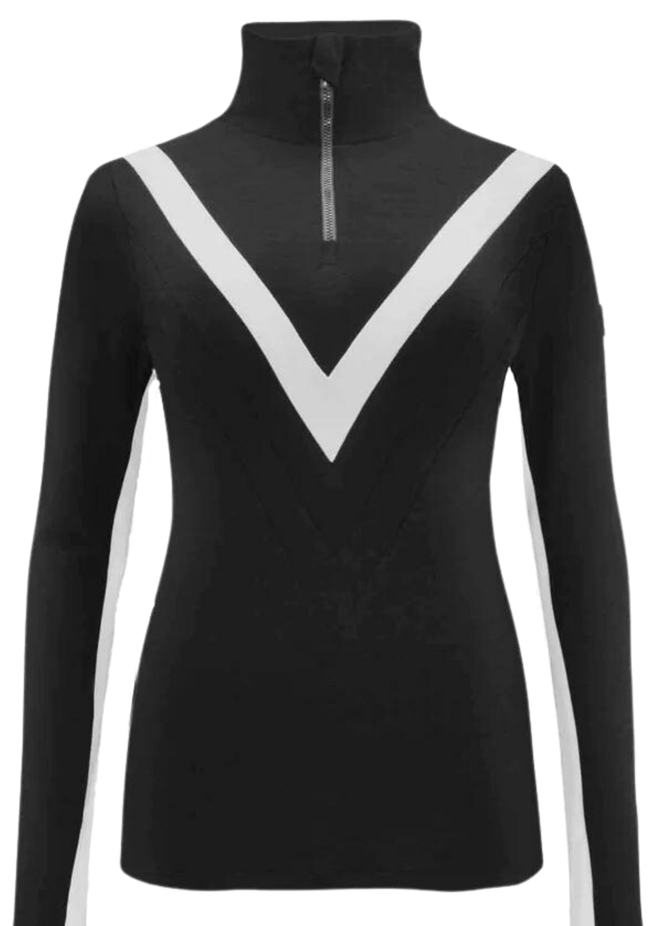 Voss Chevron Zip Up Dam - Svart