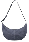 Suede Moon Bag - Dark Blue