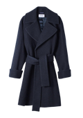 Wool Coat Mid - Dk Blue