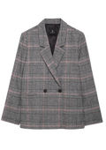 Madeleine Blazer - Grey And Red Plaid