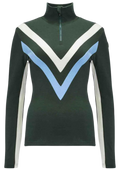 Voss Chevron Zip Up Women - Olive Green