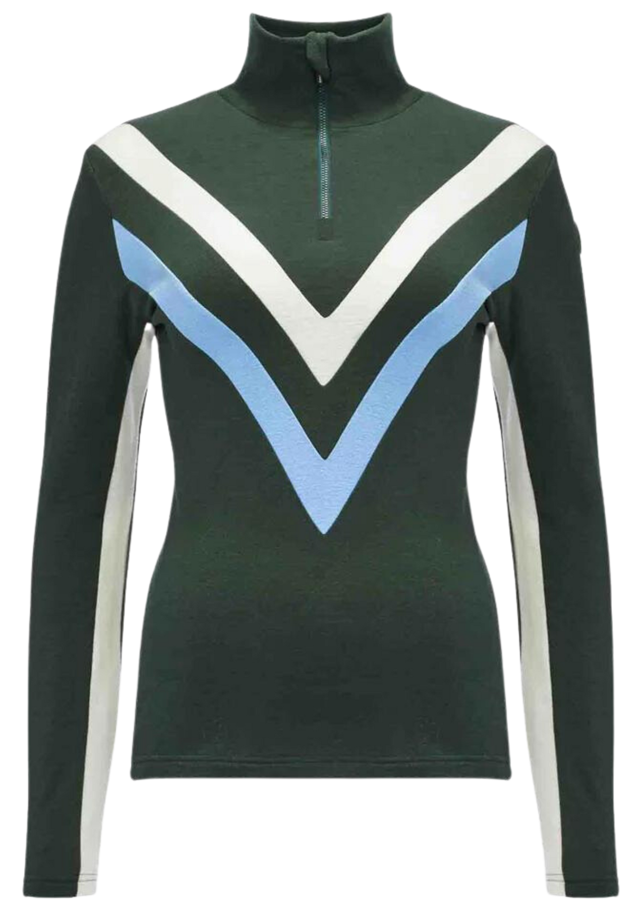 Voss Chevron Zip Up Women - Olive Green