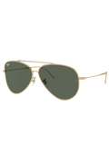 Aviator Reverse - Grön - Polished Gold