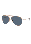 Aviator Reverse - Blue - Polished Rose Gold