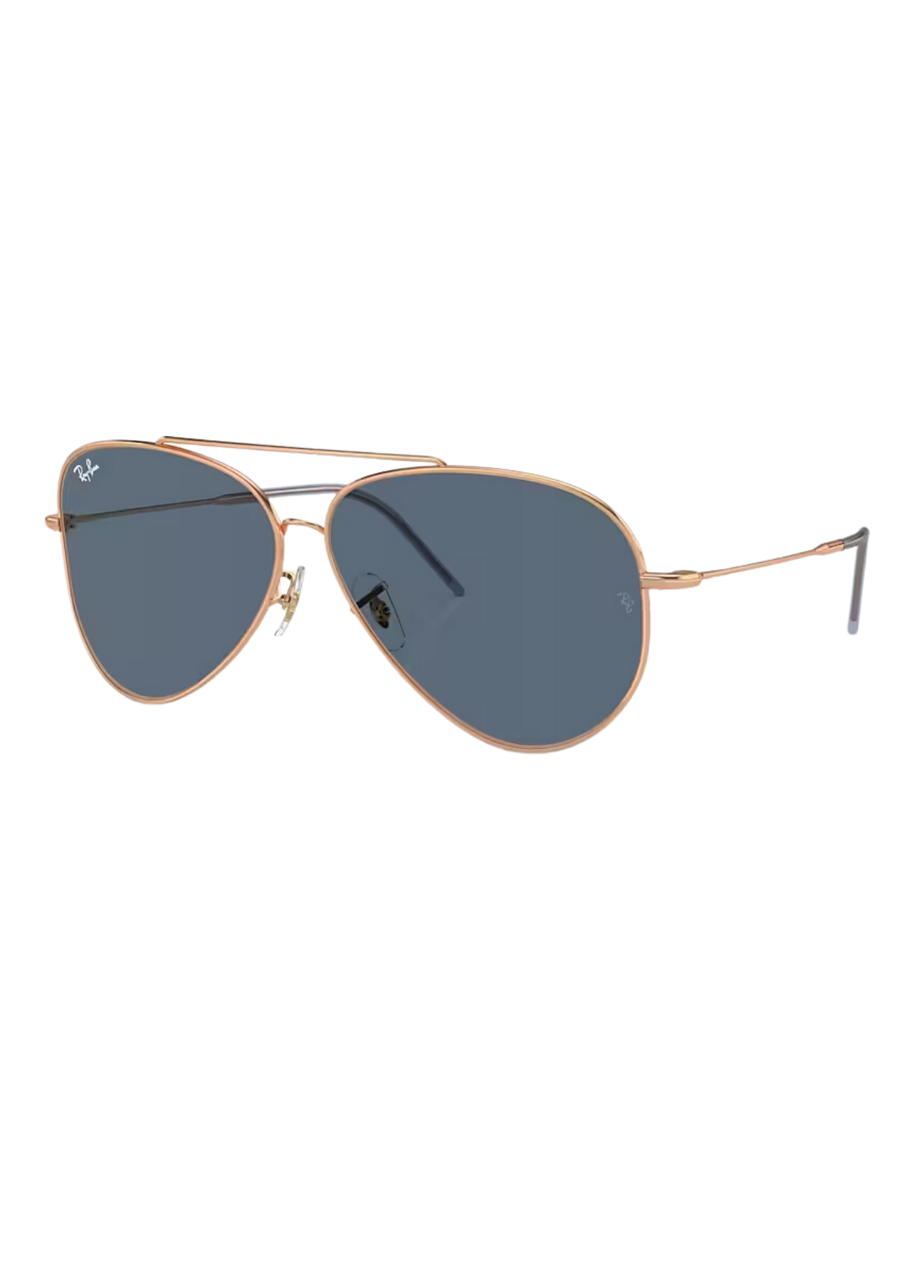 Aviator Reverse - Blue - Polished Rose Gold