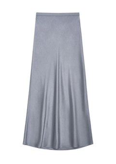 Bar Silk Skirt - Grey