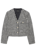 Cara Jacket - Cream And Black Houndstooth