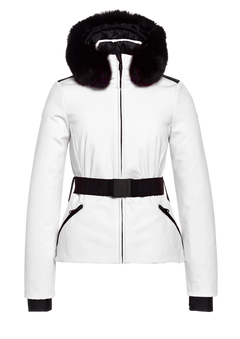 Hida Ski Jacket Faux Border - White
