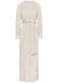 Satin Miami Long Dress - Shiny Oatmeal