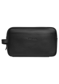Leather Wash Bag - Black