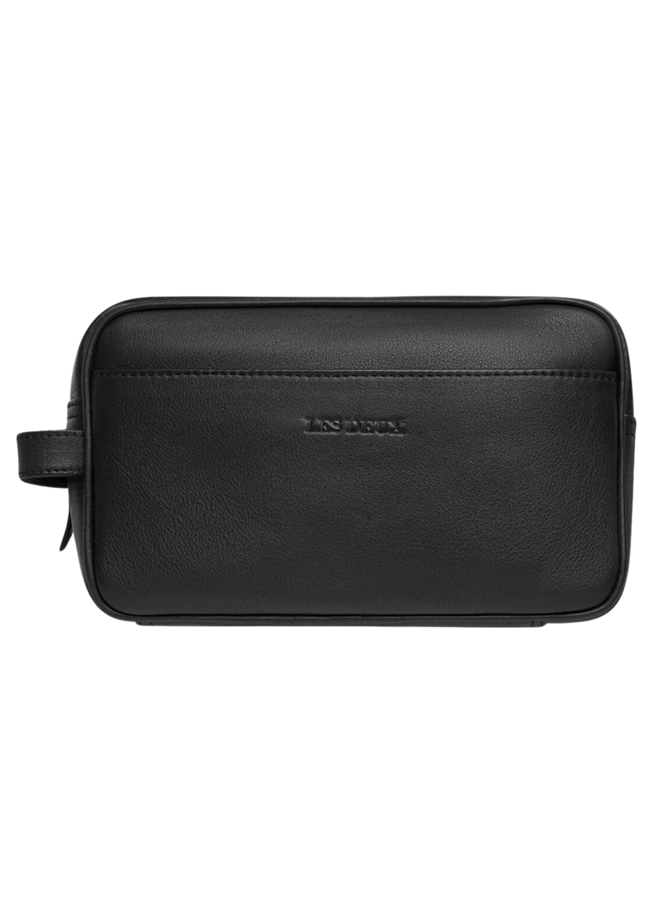 Leather Wash Bag - Black