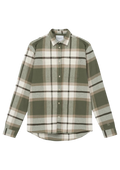 Jeremy Flannel Shirt  - Olive Night/Lead Grey