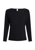 L/S Curve Neck - Black