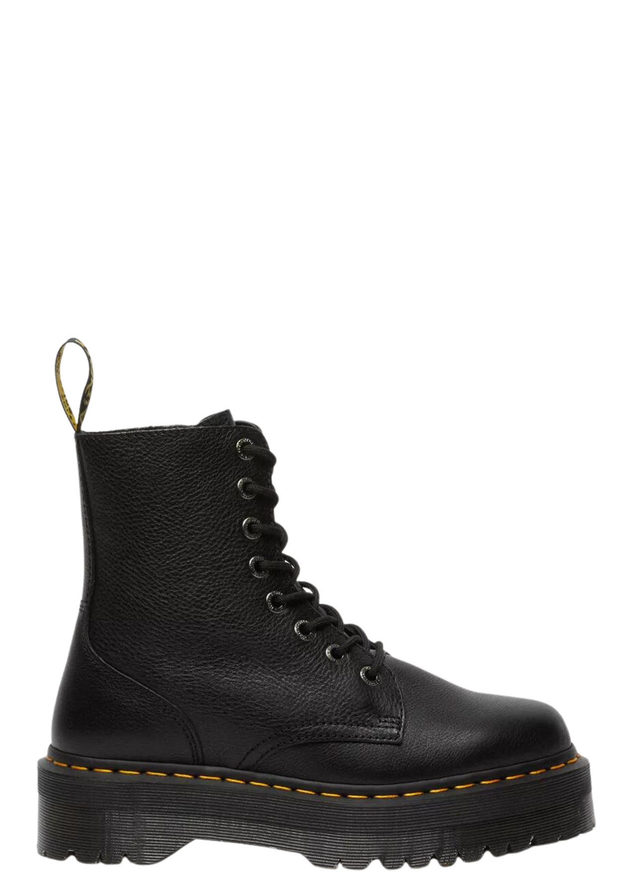 Jadon III Pisa Leather Platform Boots - Black