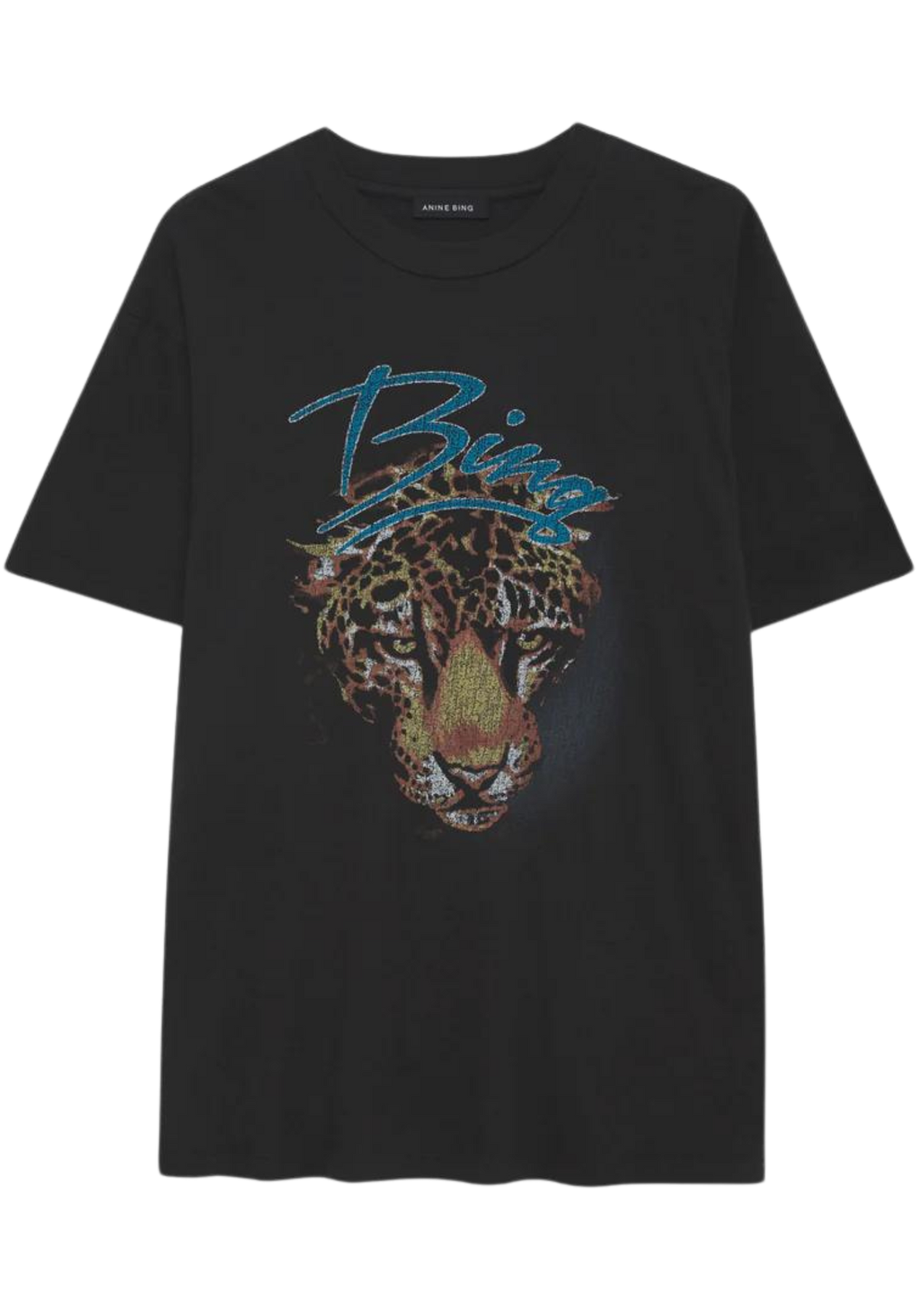 Walker Tee Leopard - Vintage Black