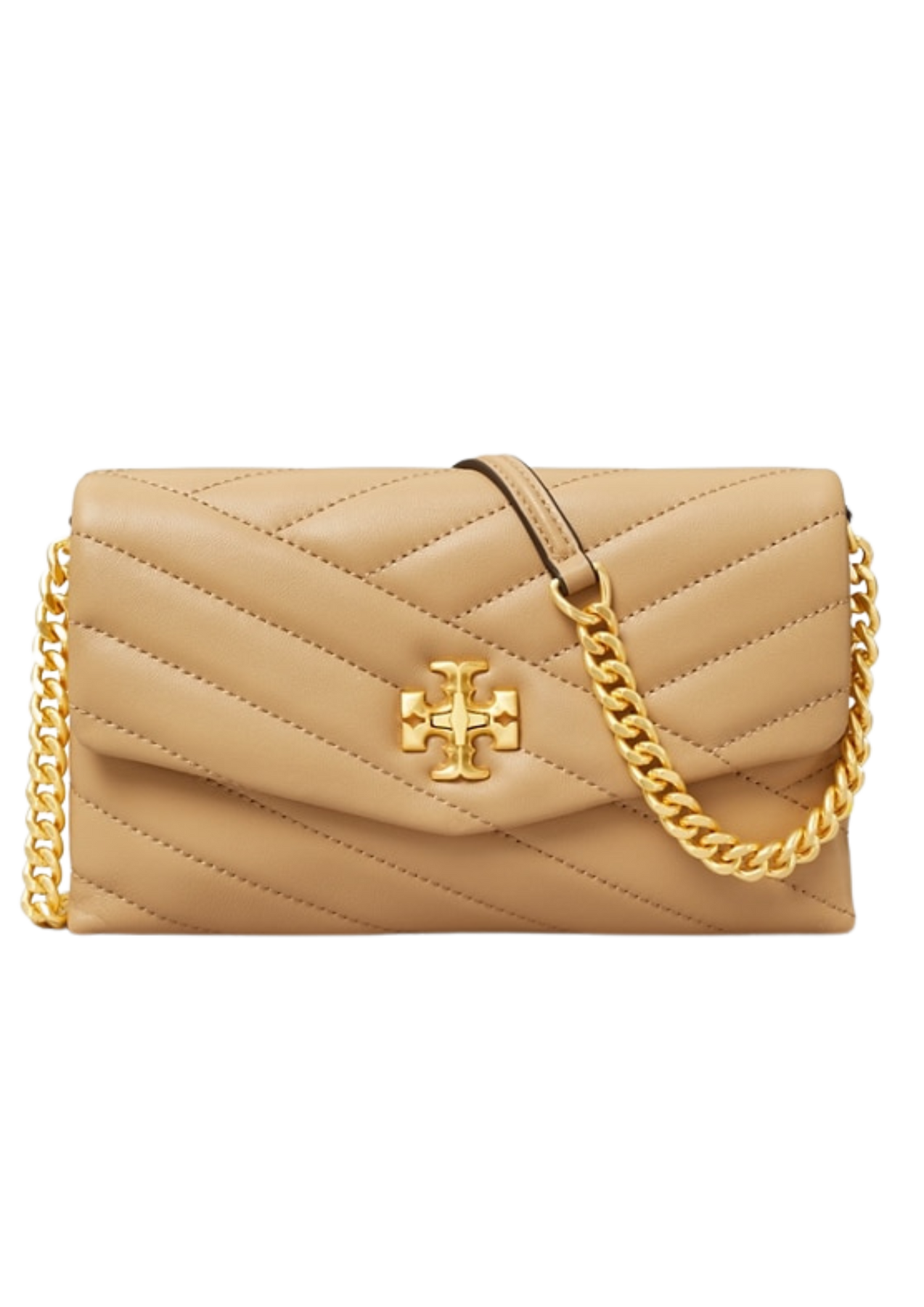 Kira Chevron Chain Wallet - Desert Dune