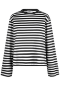 Hellen Ls Stripe T-Shirt - Black White Stripe